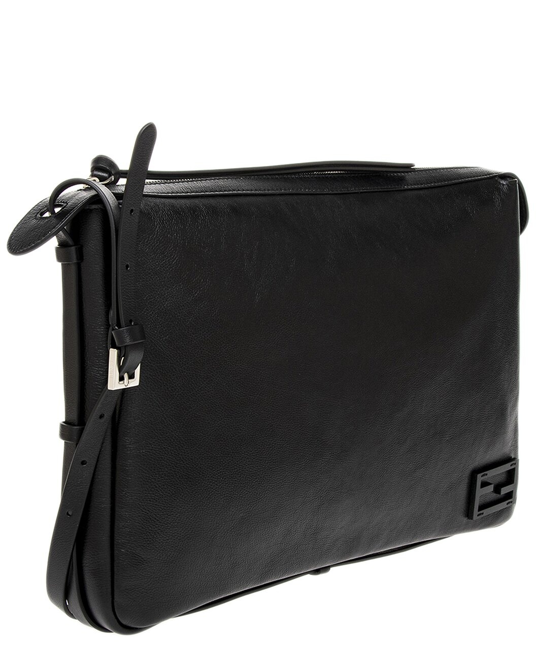 FENDI Simply FENDI Large Leather Shoulder Bag - 3