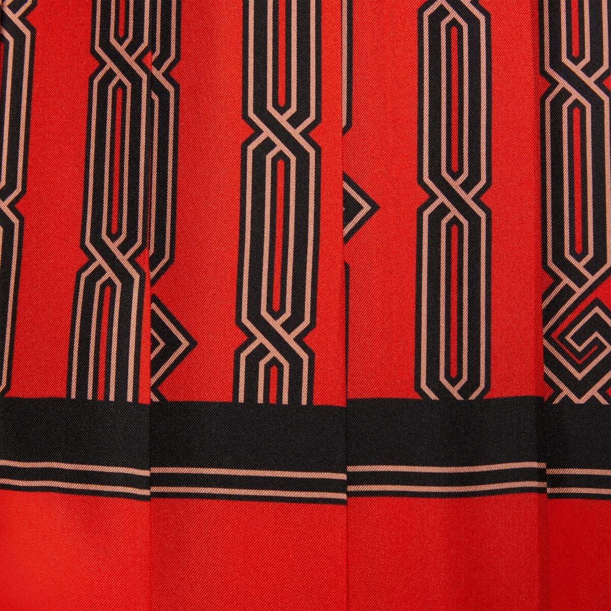 Square G chain print silk skirt - 5