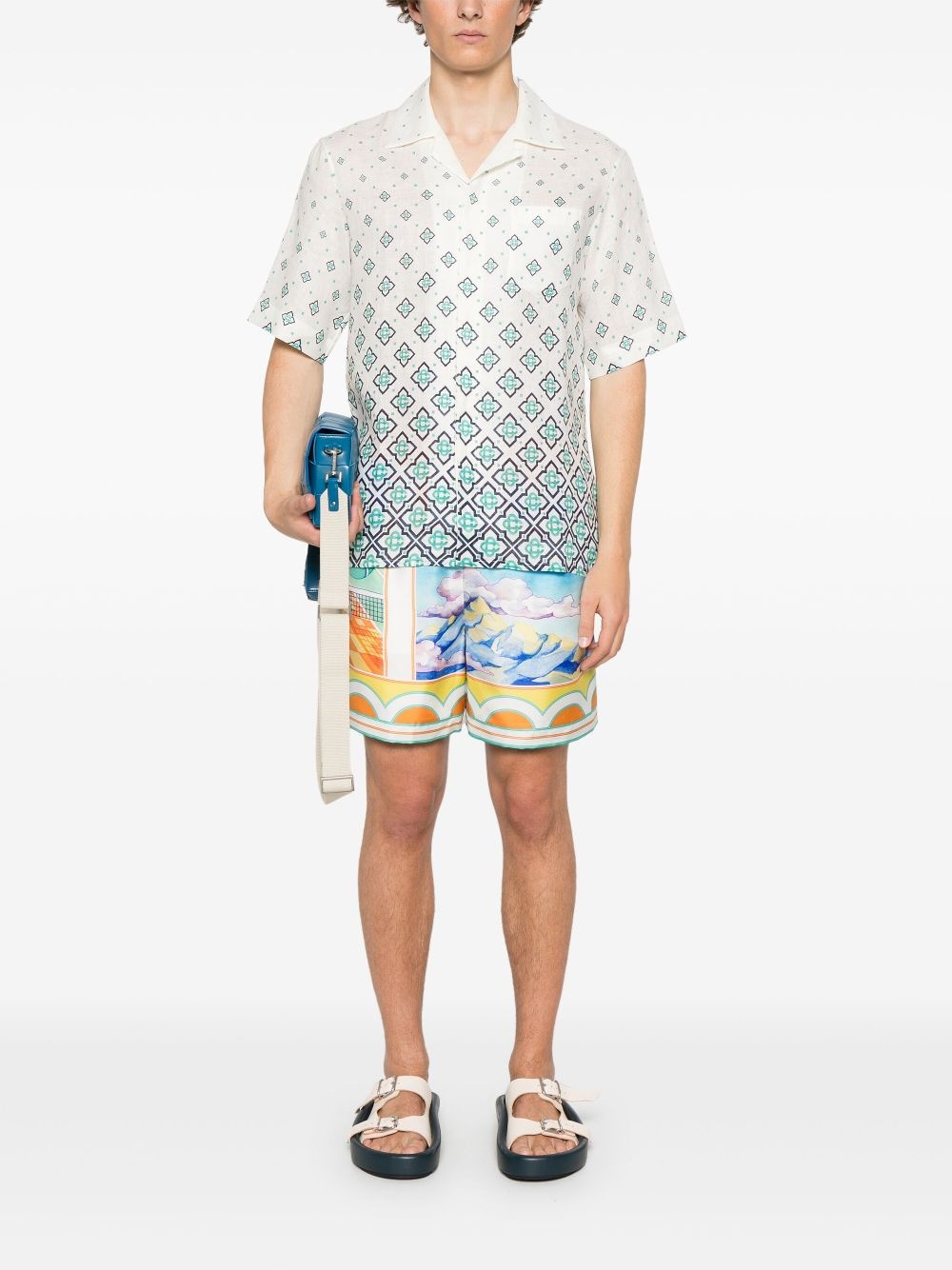 monogram-print shirt - 2
