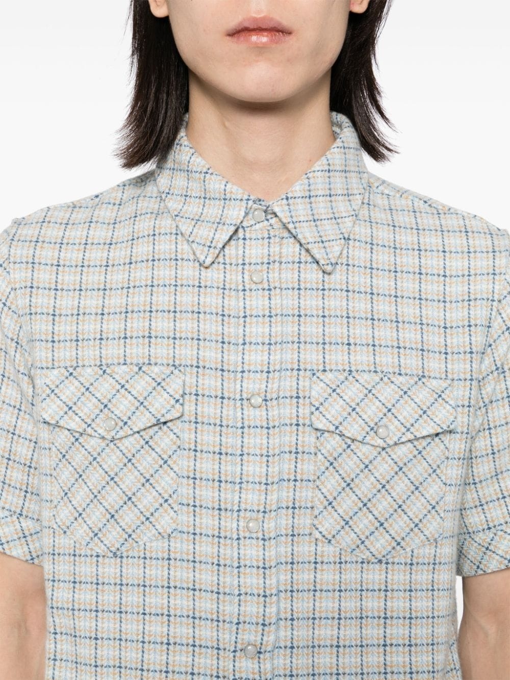 tartan cashmere shirt - 5