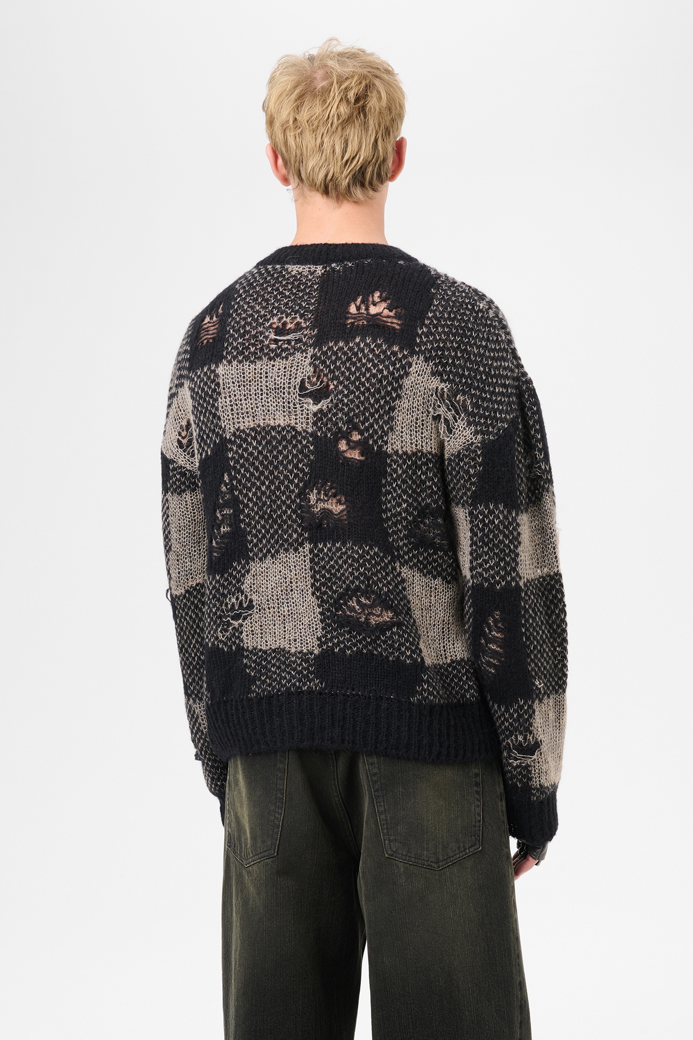 Sonar Roundneck Black Destructive Gingham - 6