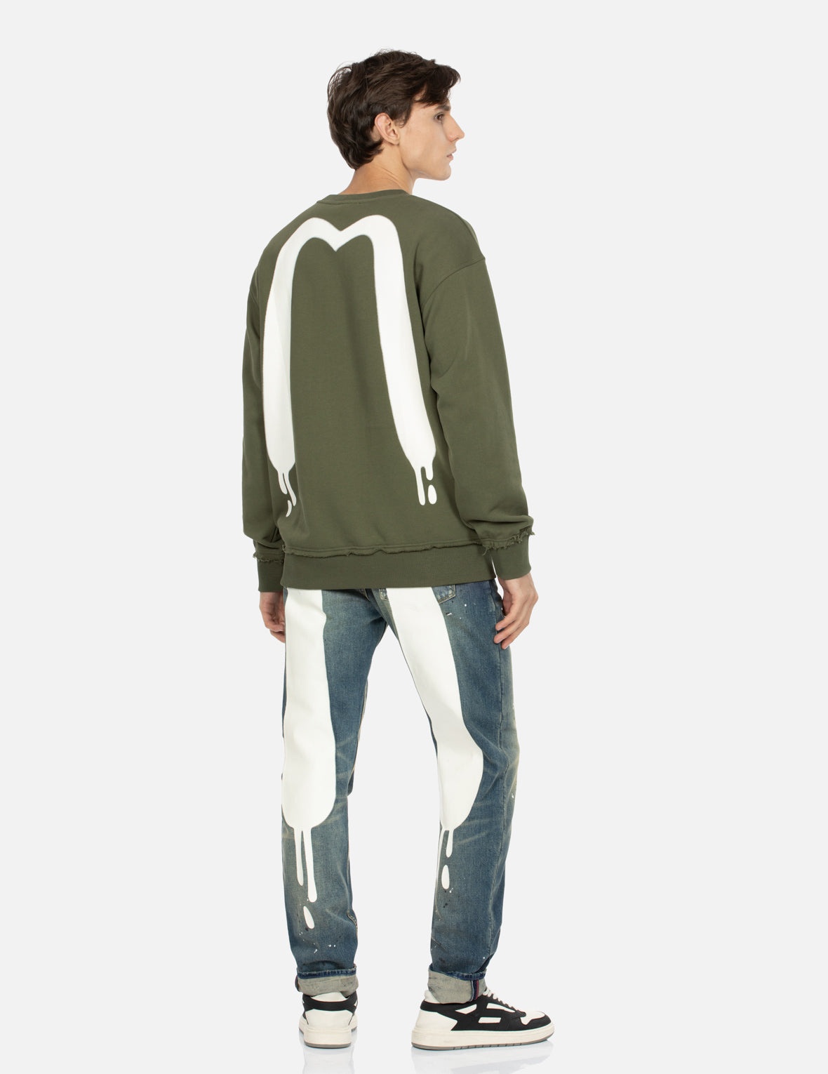 Graffiti Daicock and Kamon Print Relax Fit Sweatshirt - 3