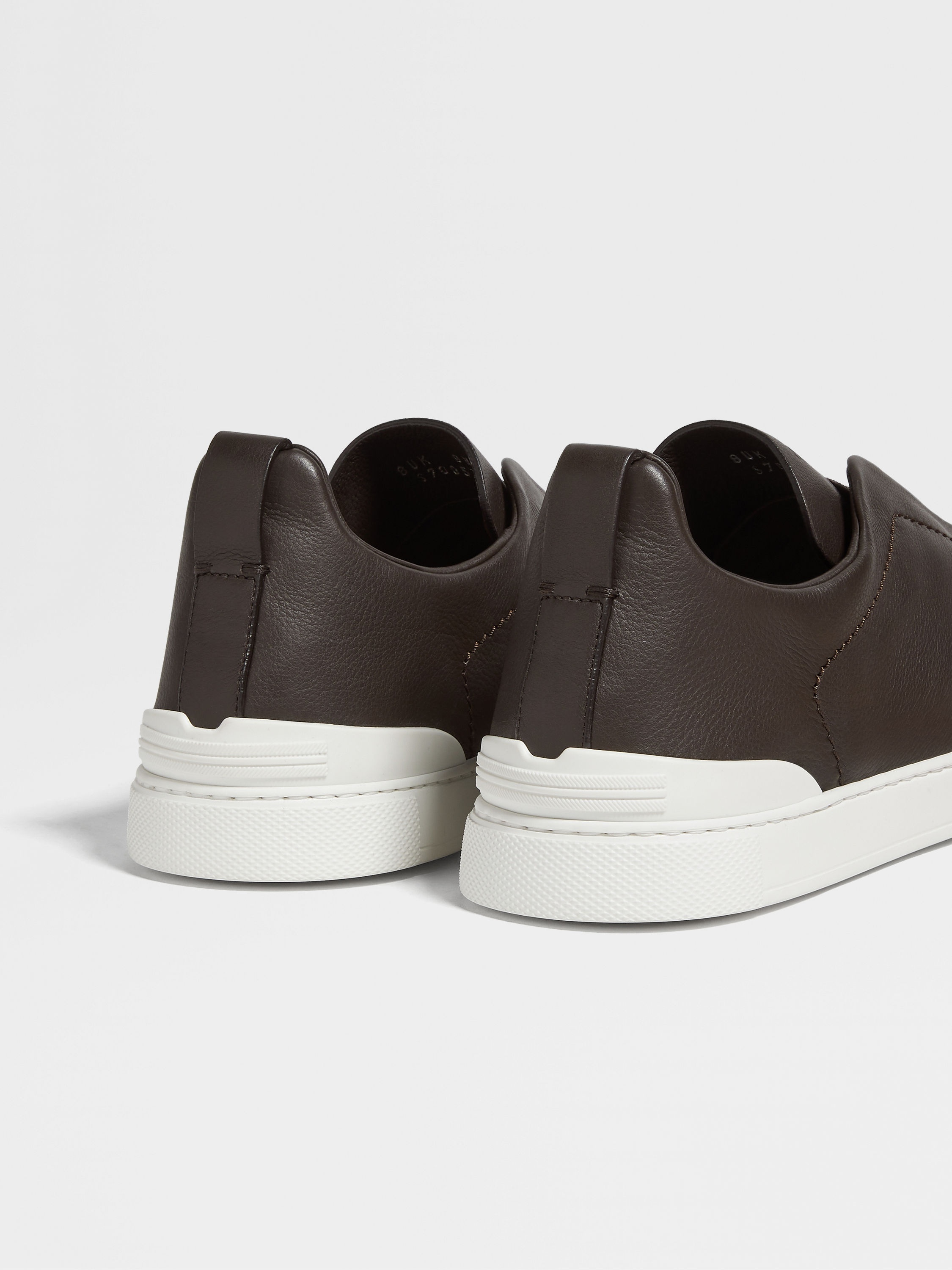 BROWN TRIPLE STITCH™ SECONDSKIN SNEAKERS - 2