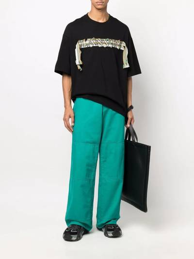 Lanvin Oversized Curb logo appliqué T-shirt outlook