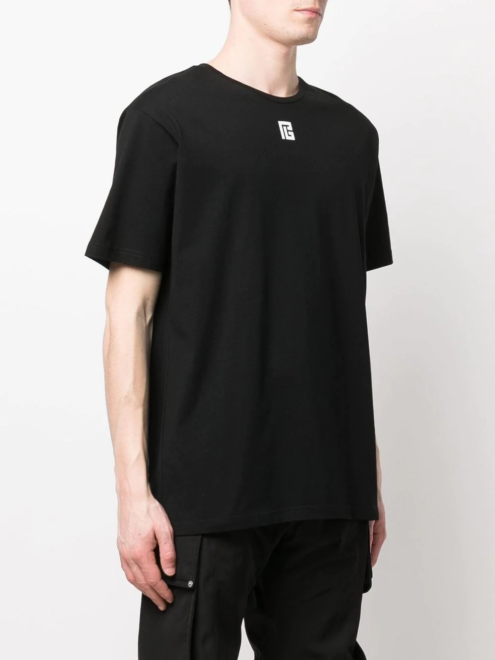 split logo print T-shirt - 4