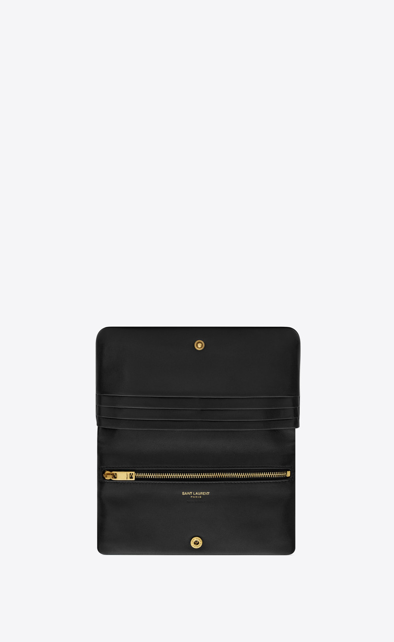 SAINT LAURENT calypso large wallet in lambskin outlook
