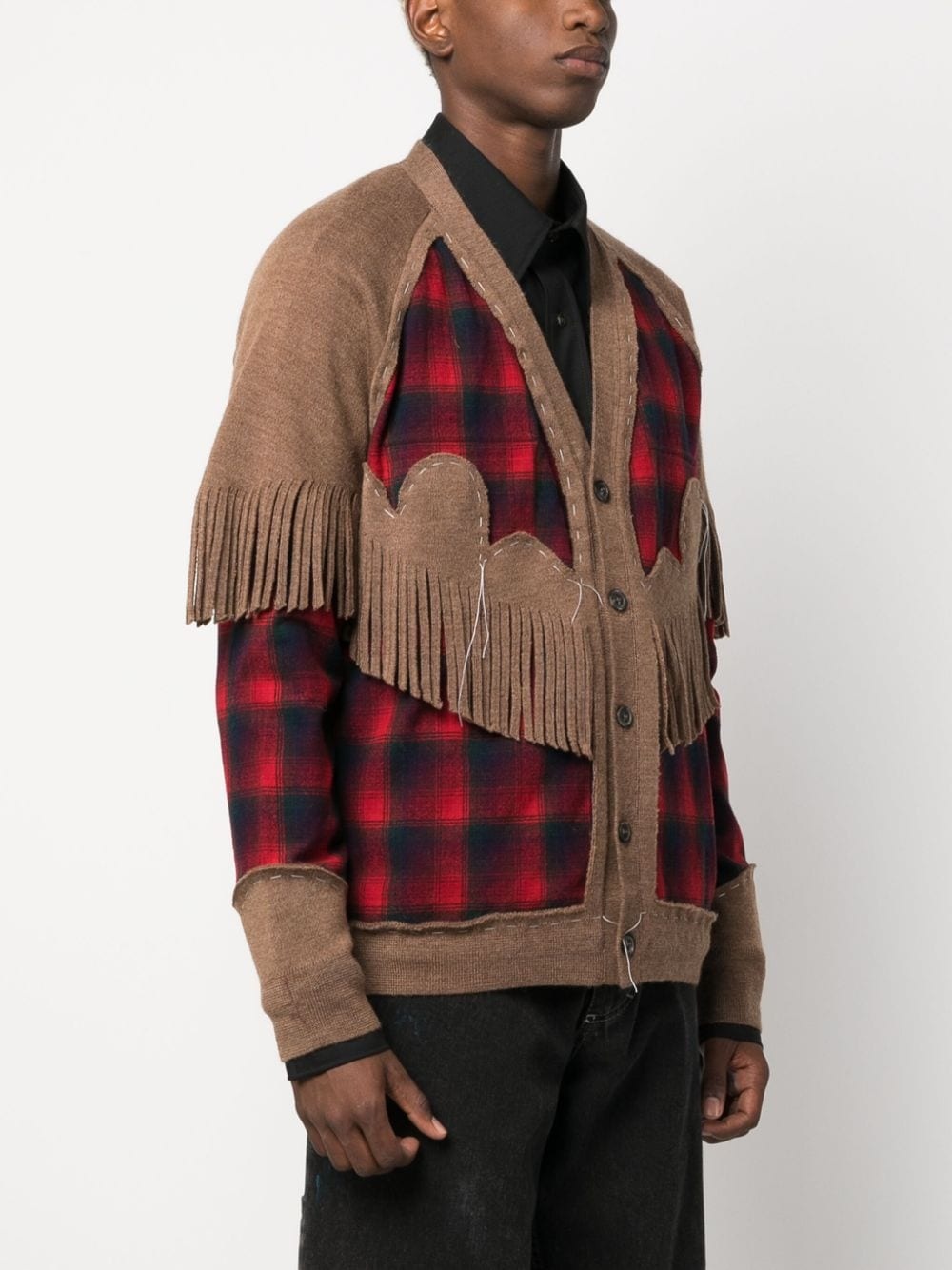 x Pendleton fringe-trim wool cardigan - 3