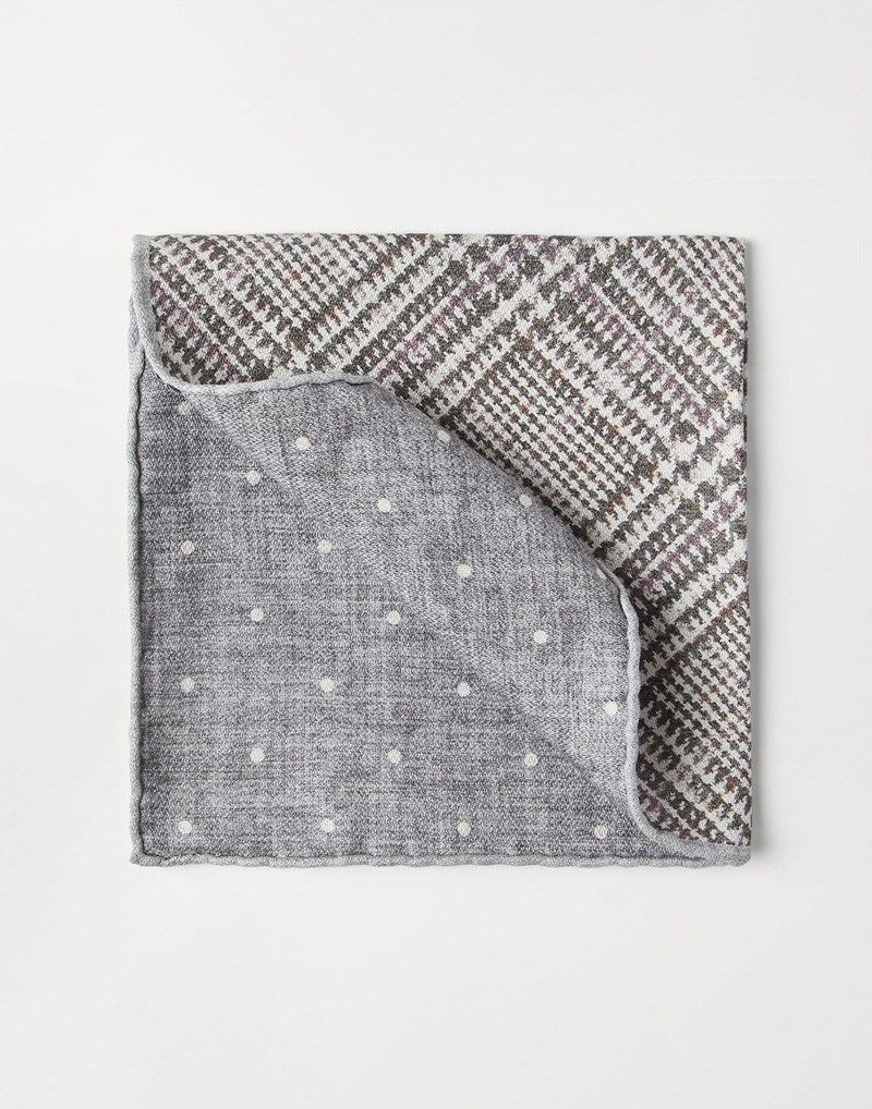 Silk Prince of Wales pocket square 1