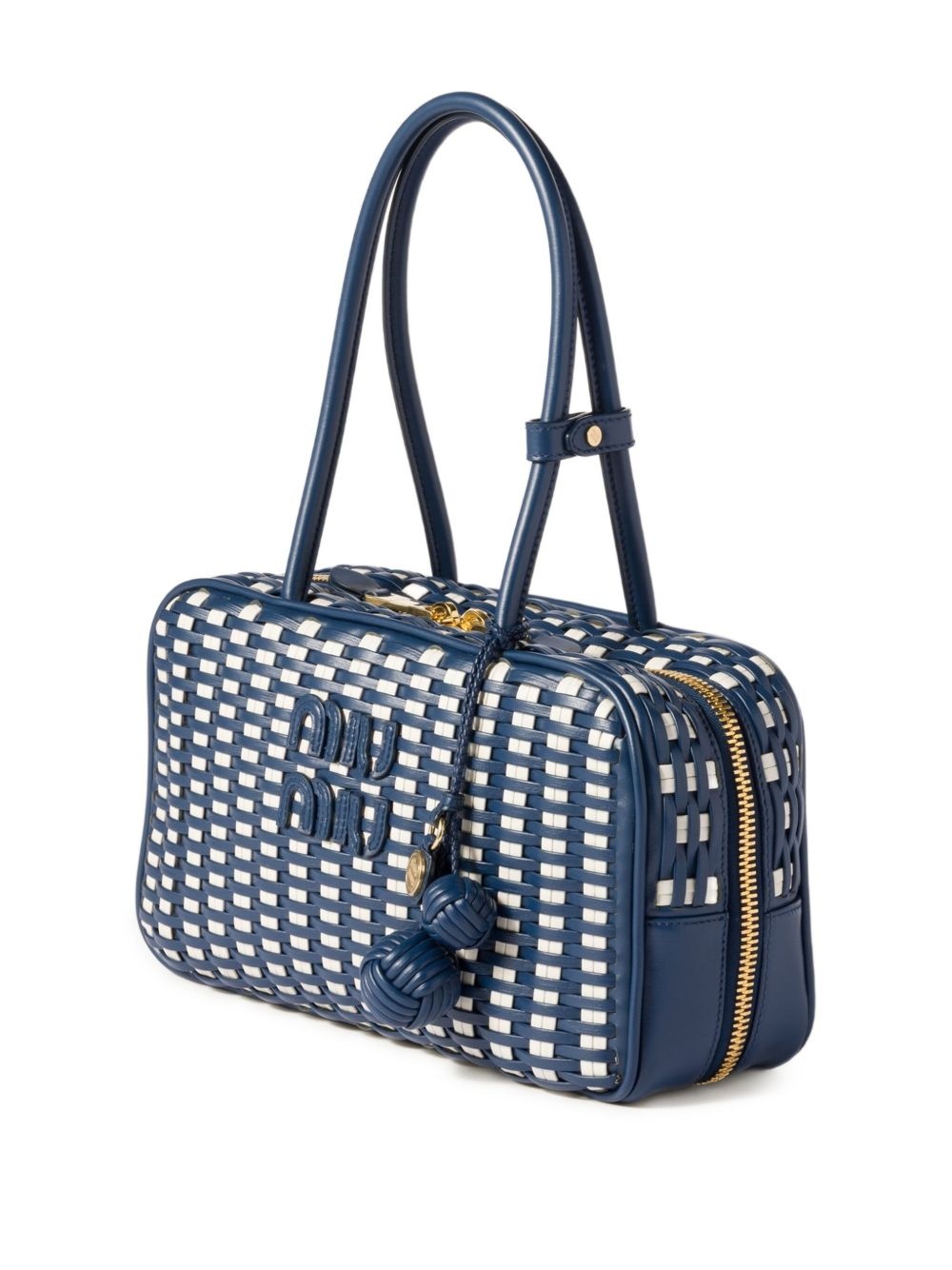 Beau woven-design shoulder bag - 3