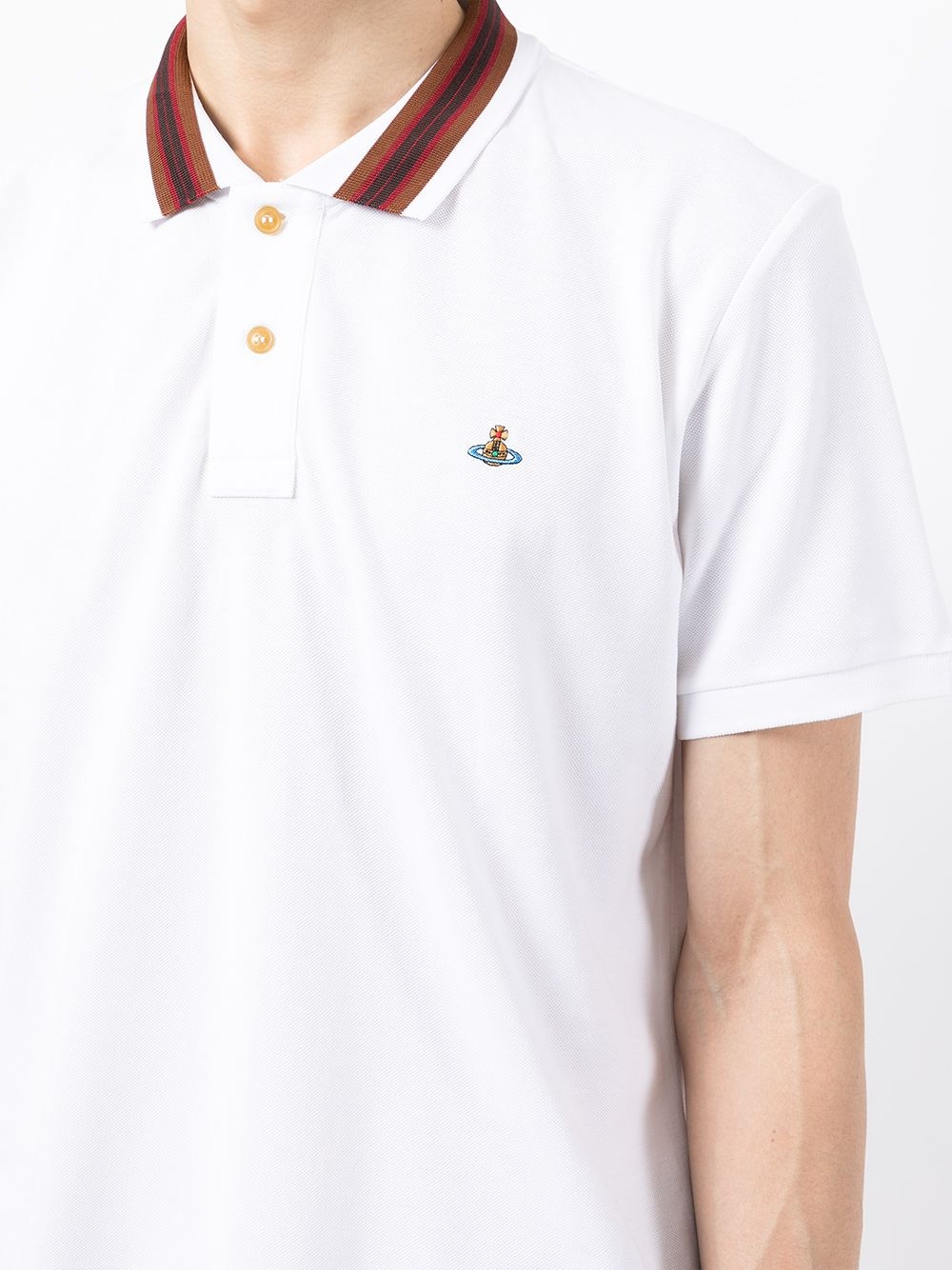 striped collar polo shirt - 5