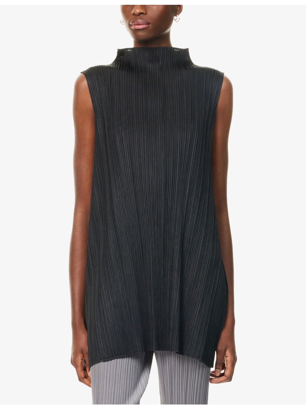 Lamp Shade Sleeveless Knitted Top - 3