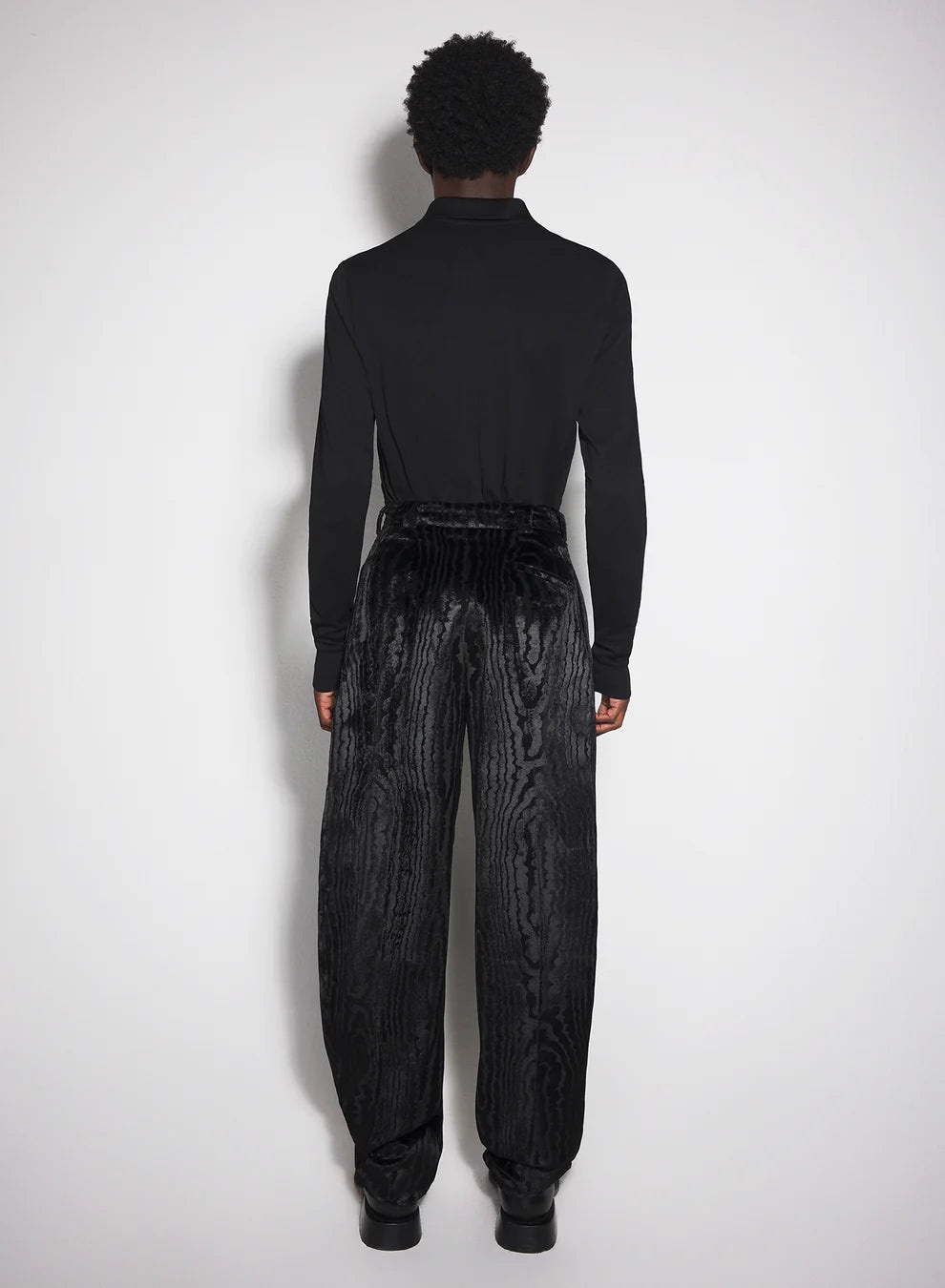 black pierced polo - 5