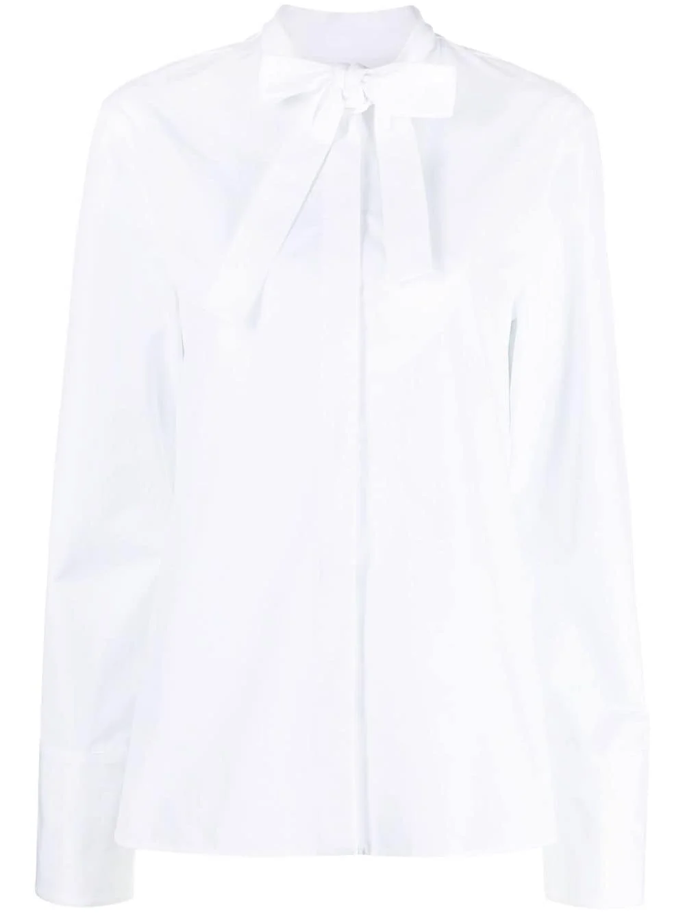 bow-detailing cotton shirt - 1