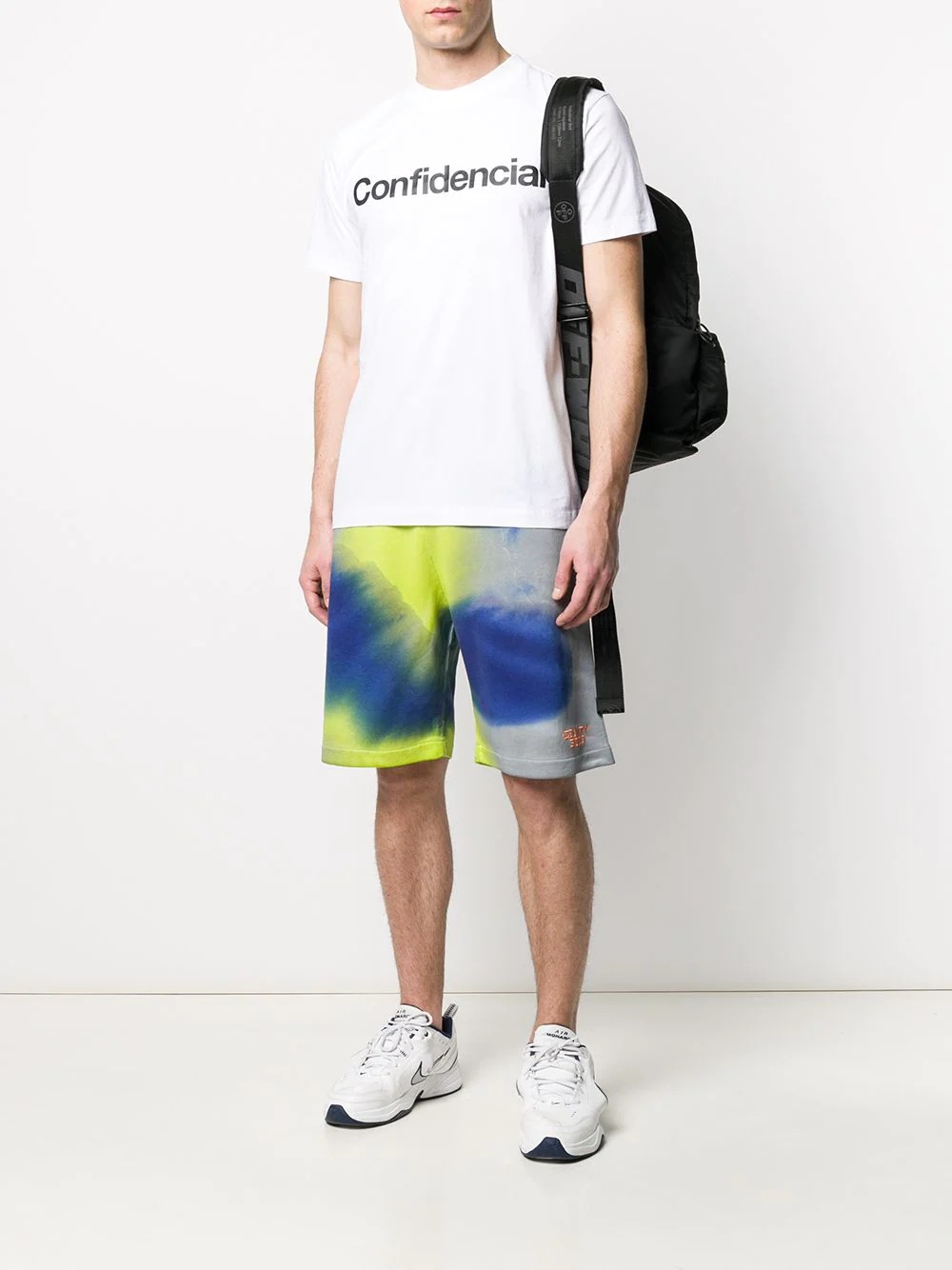 tie-dye logo track shorts - 2