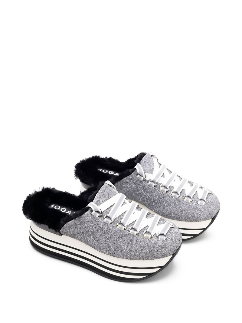 HOGAN platform lace-up mules outlook