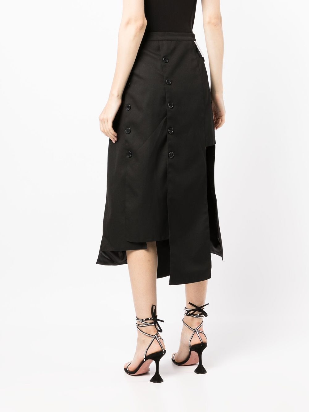 button detail panelled skirt - 4
