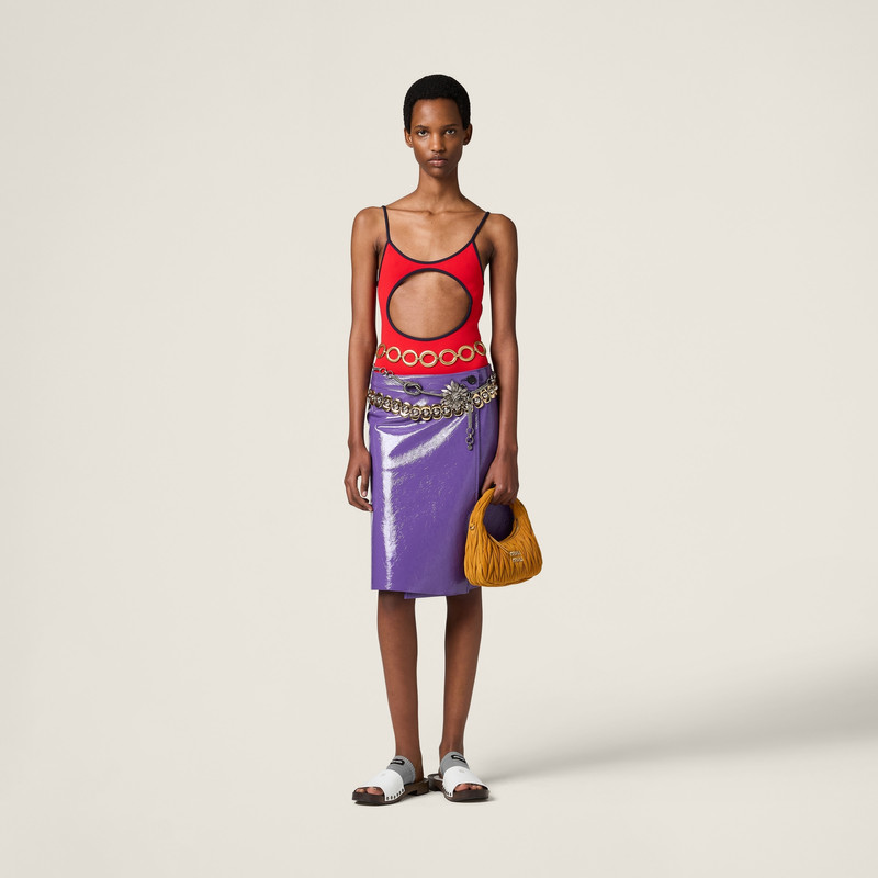 Miu Miu Technical knit swimsuit outlook