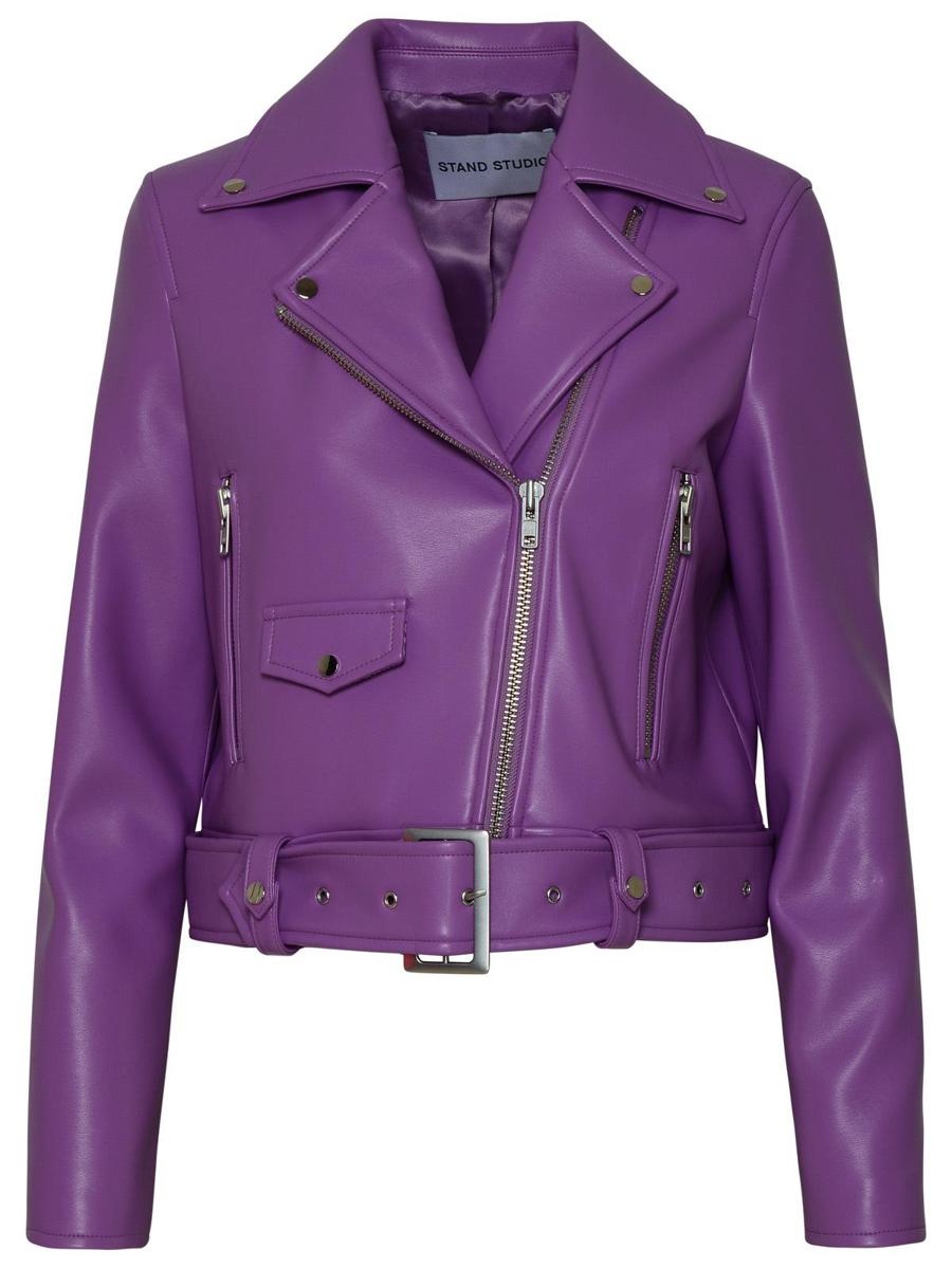 STAND STUDIO LILAC POLYURETHANE BLEND ESME JACKET - 1