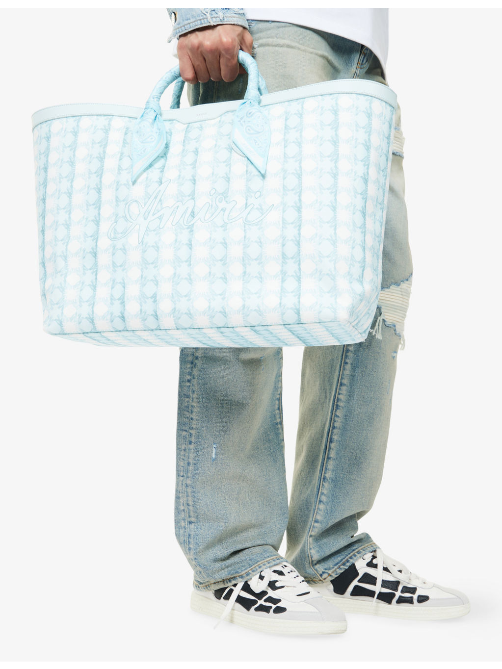 Script Woven Tote Bag - 3