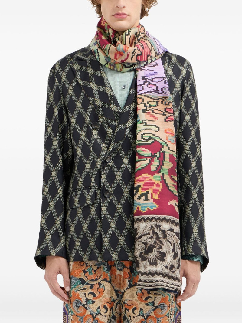 Pierre-Louis Mascia patchwork floral scarf outlook