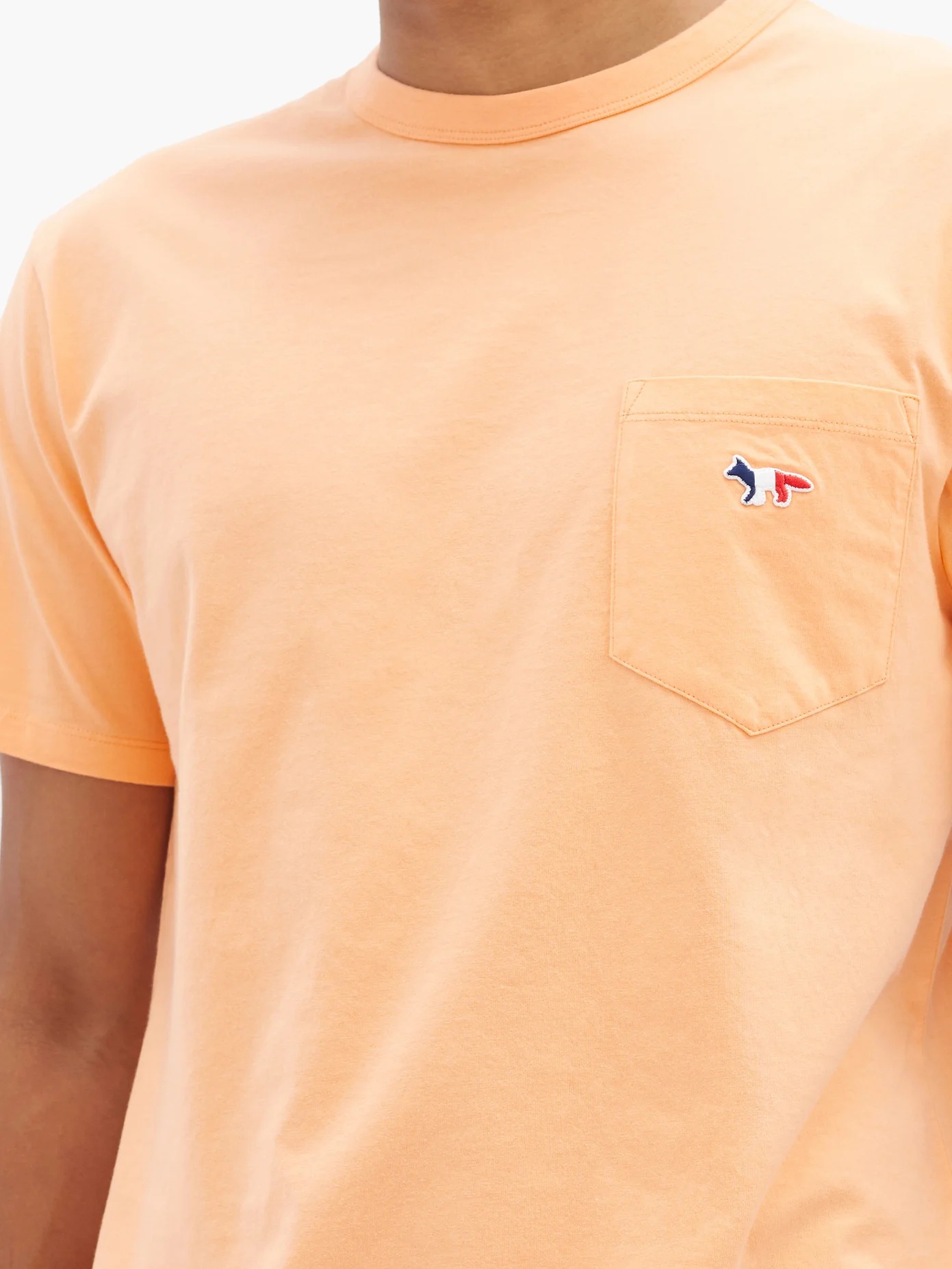 Tricolour Fox-patch cotton-jersey T-shirt - 3