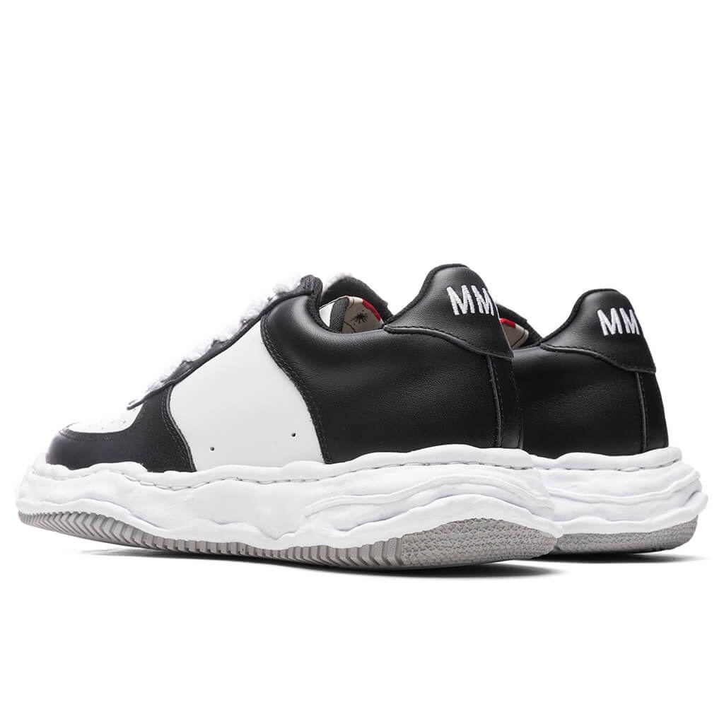 MAISON MIHARA YASUHIRO WAYNE LOW OG SOLE LEATHER SNEAKER - BLACK/WHITE - 3