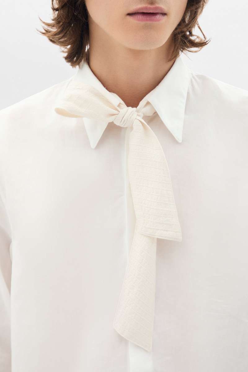 Stack Comfort Cropped Shirt with Necktie 5