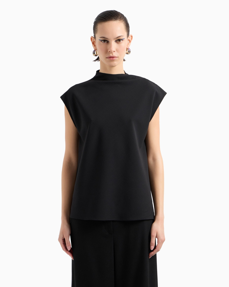 GIORGIO ARMANI STRETCH BARATHEA-WOOL BLOUSE outlook
