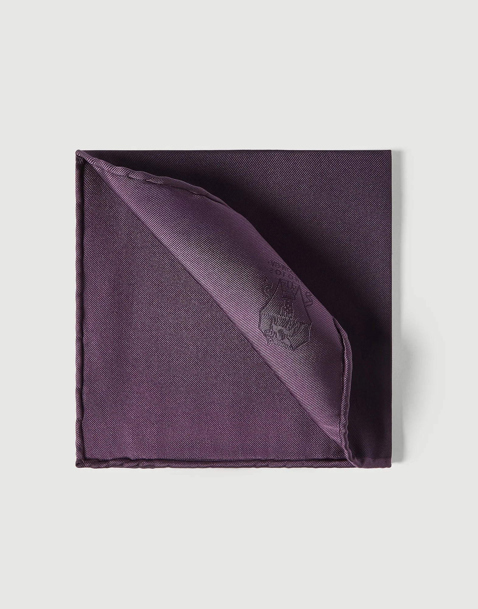 Silk pocket square with printed logo - 1