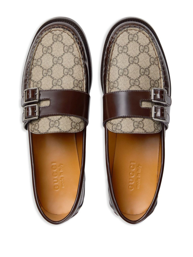 GG Supreme buckled leather loafers 4