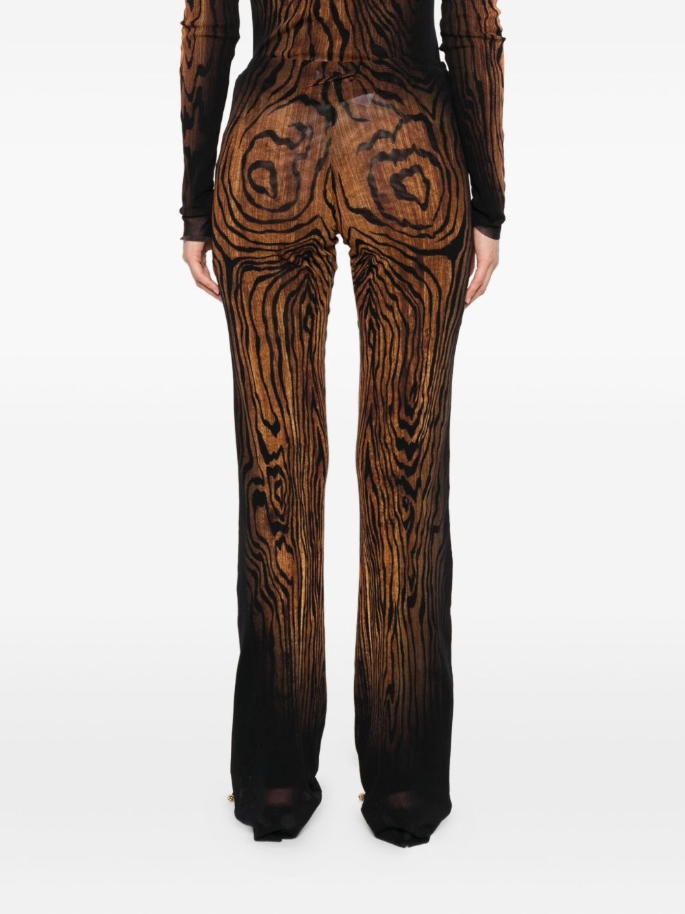 abstract-pattern print trousers - 4