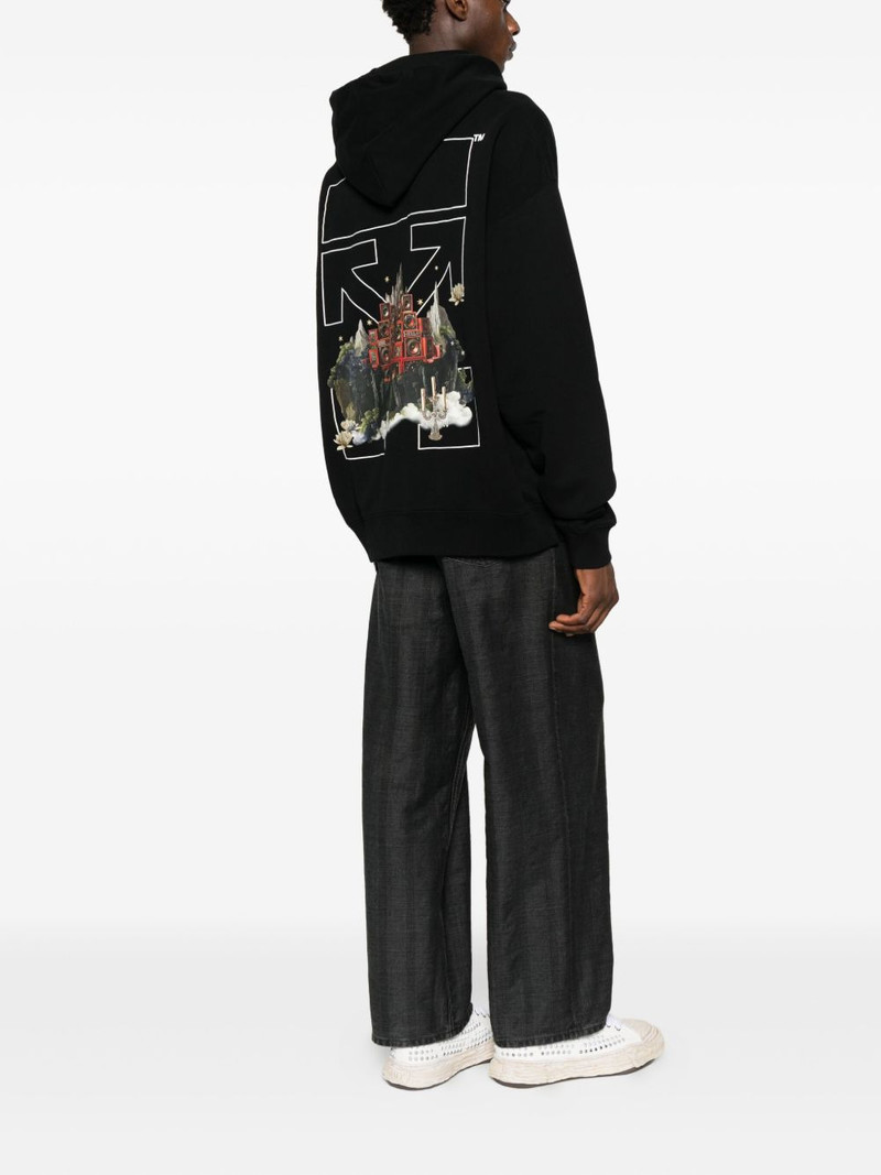 Off-White logo-embroidered hoodie outlook