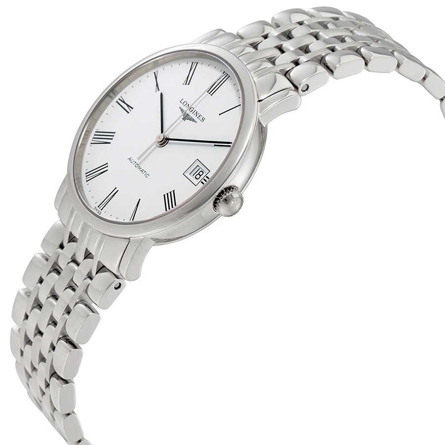 Longines Elegant Automatic White Dial Ladies Steel Watch L4.809.4.11.6 - 2