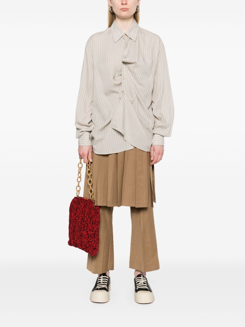 pleated skirt-trousers - 2