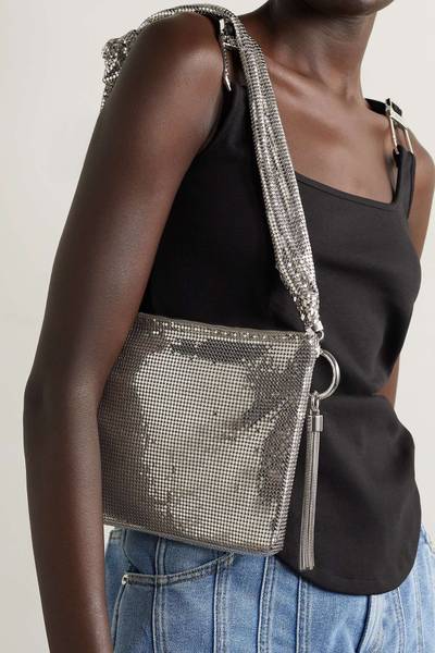 JIMMY CHOO Callie tasseled degradé chainmail shoulder bag outlook