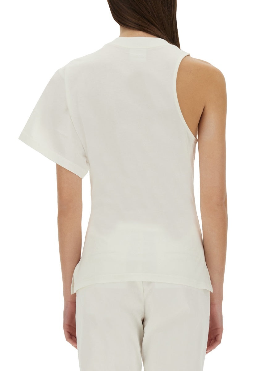 Courreges Women One-Shoulder T-Shirt In Scuba - 3
