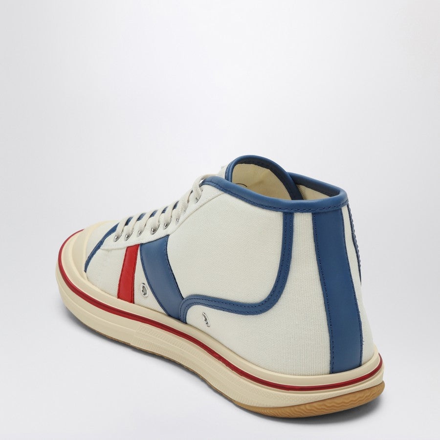 Bottega Veneta Men Eliot Sneakers In White/Red/Blue - 4