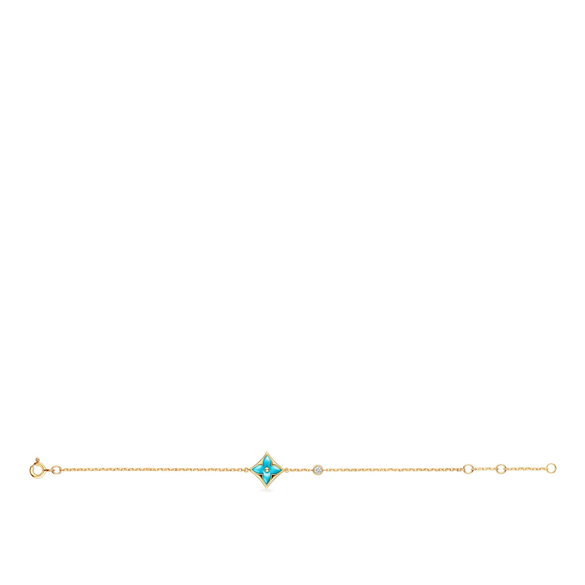 Color Blossom BB Star Bracelet, Yellow gold, Turquoise and diamond - 3