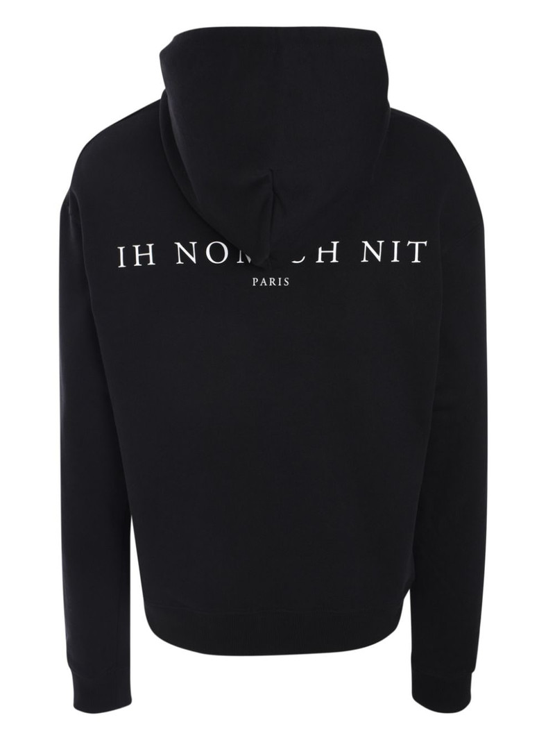 ih nom uh nit graphic-print cotton hoodie outlook