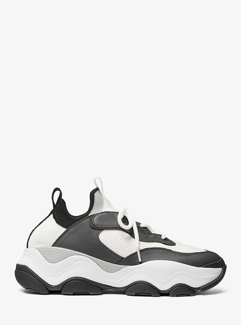 Atlas Stretch Knit and Leather Trainer 1
