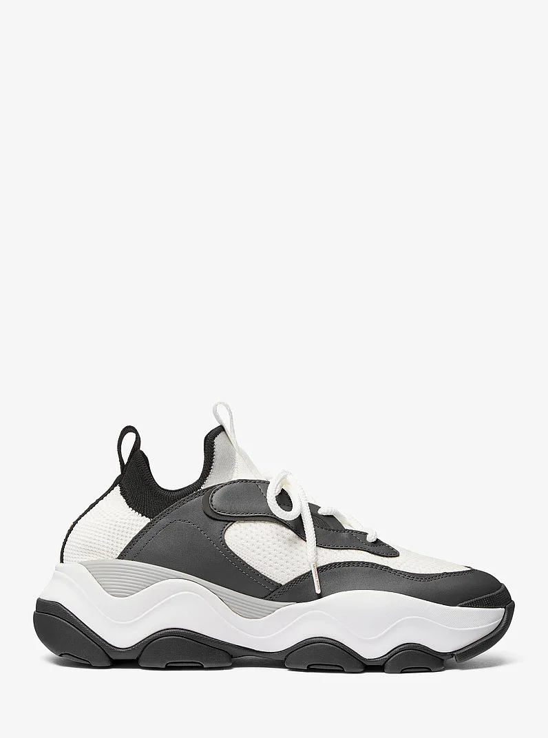 Atlas Stretch Knit and Leather Trainer - 1