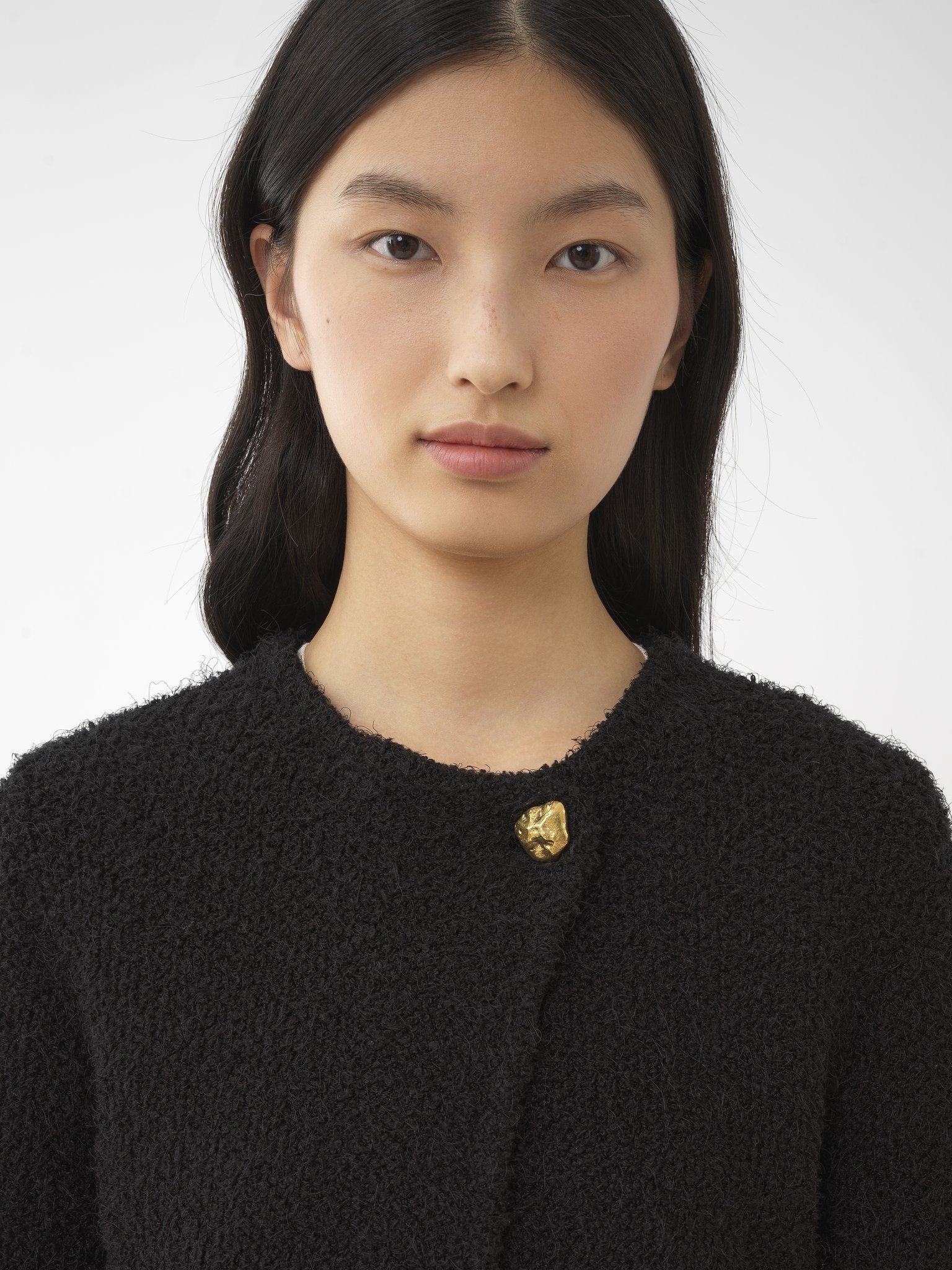 COLLARLESS SHORT FITTED JACKET - 6