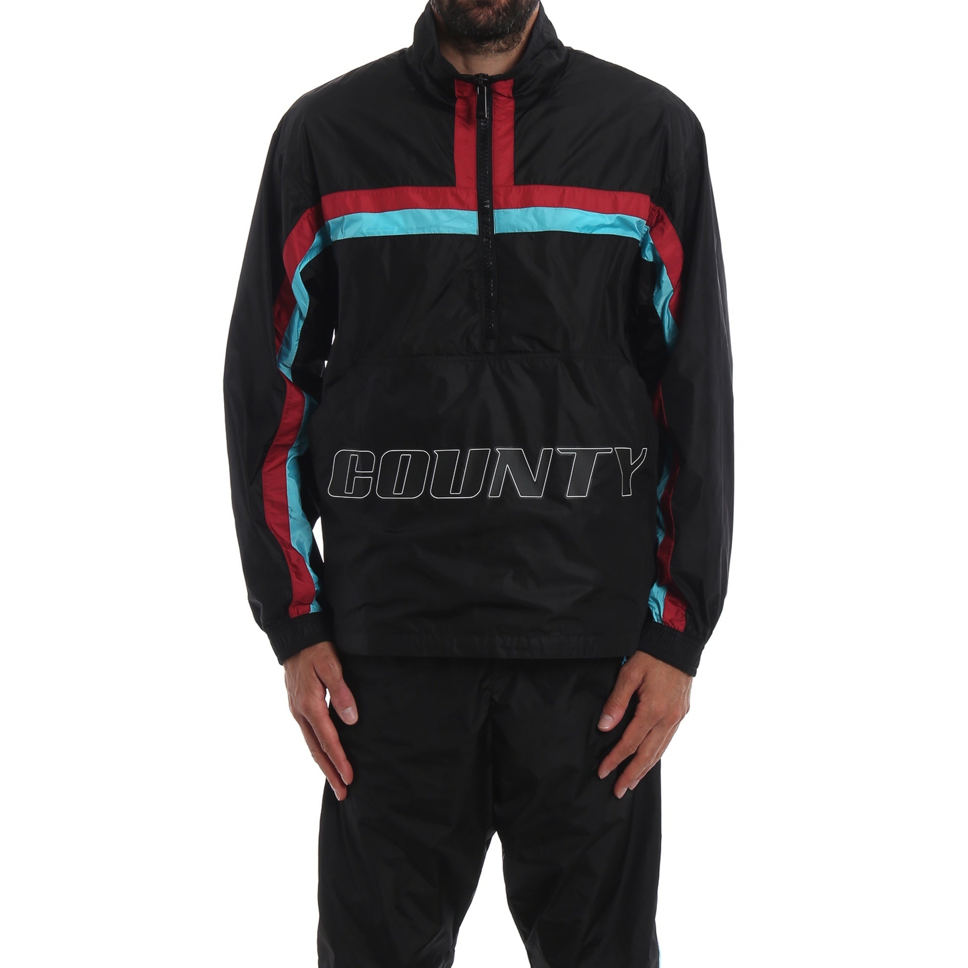 MARCELO BURLON LOGO WINDBREAKER JACKET - 2