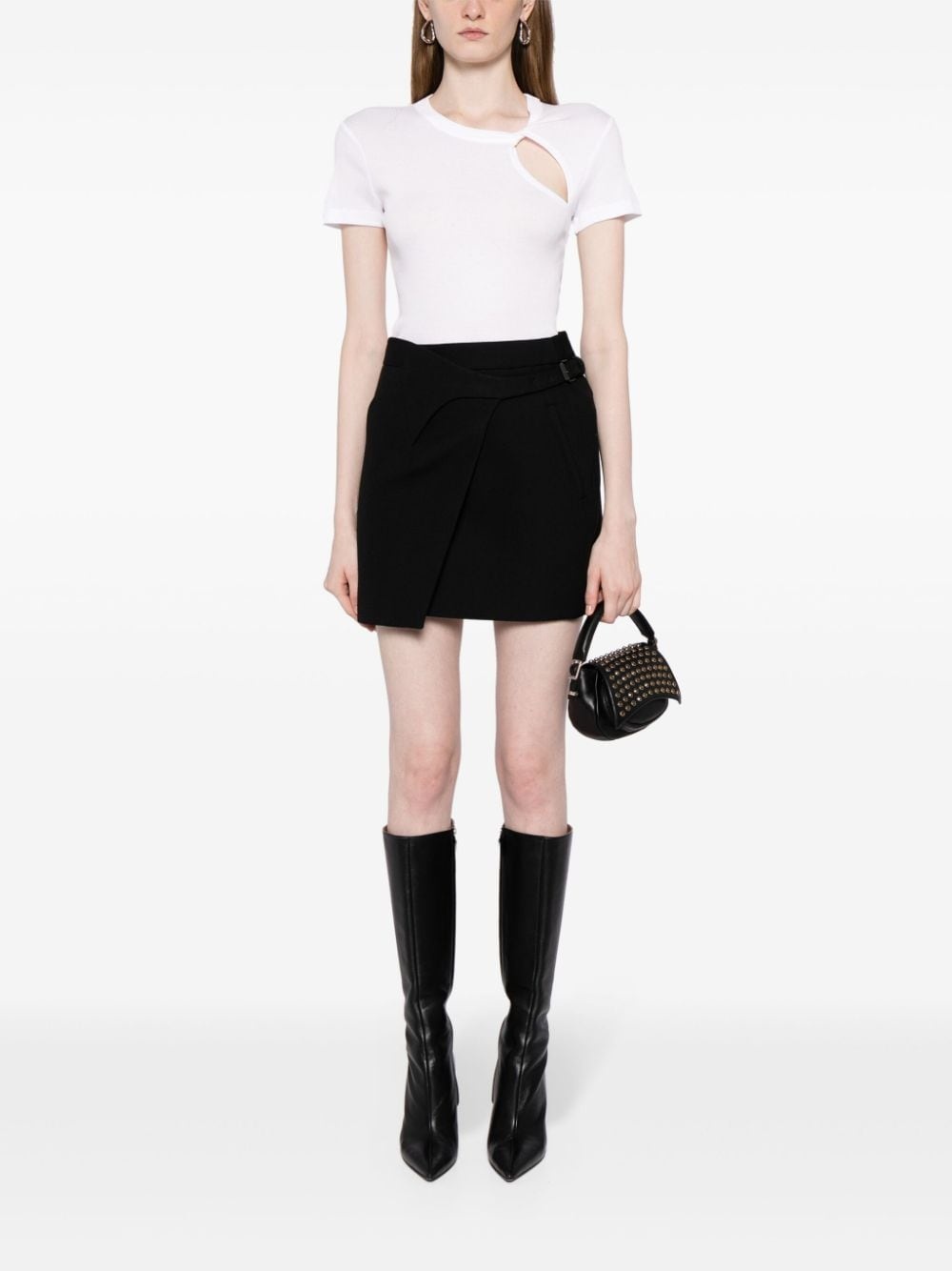 asymmetric short-sleeve top - 2