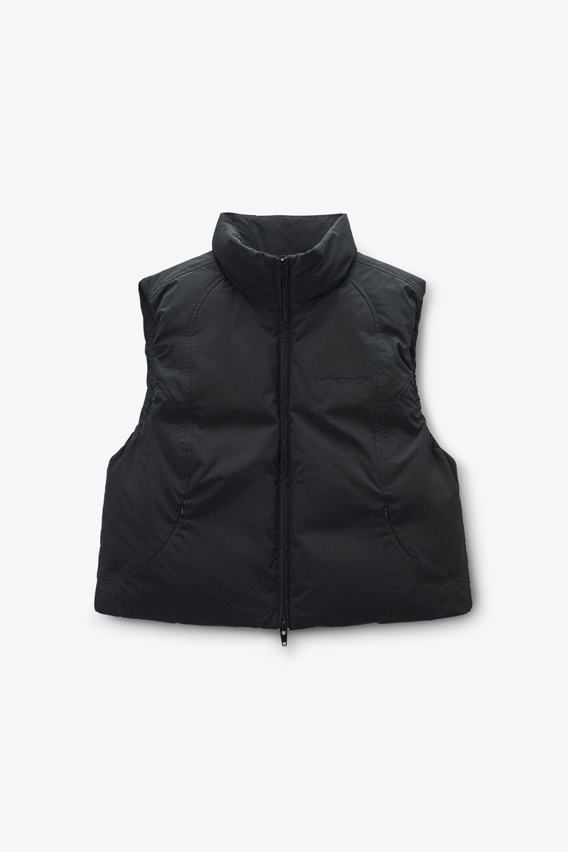 Black Essential Puffer Vest 1