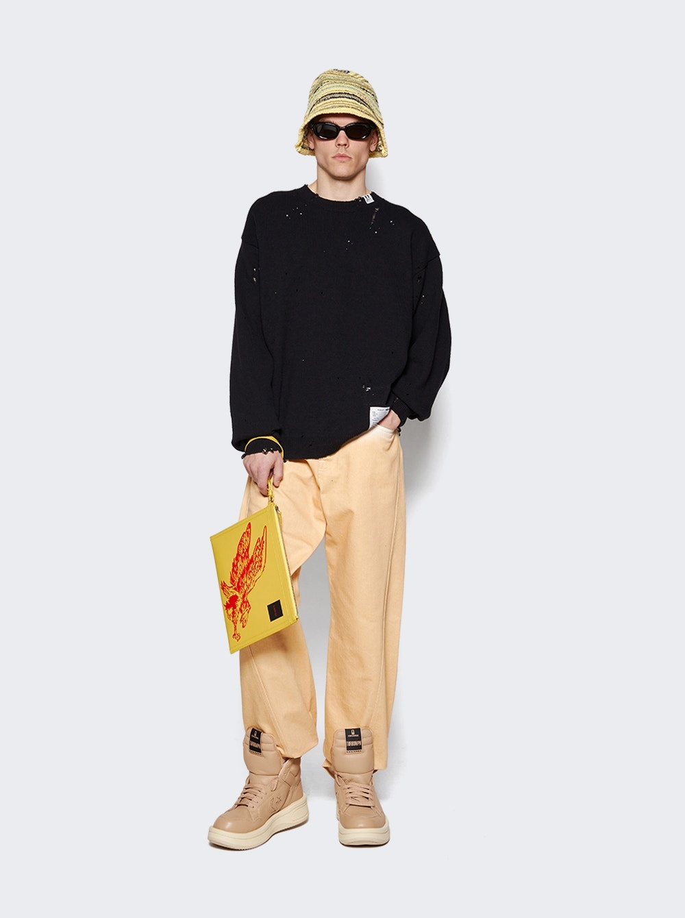 Twisted Pants With A Gradient Effect Abricotine - 2