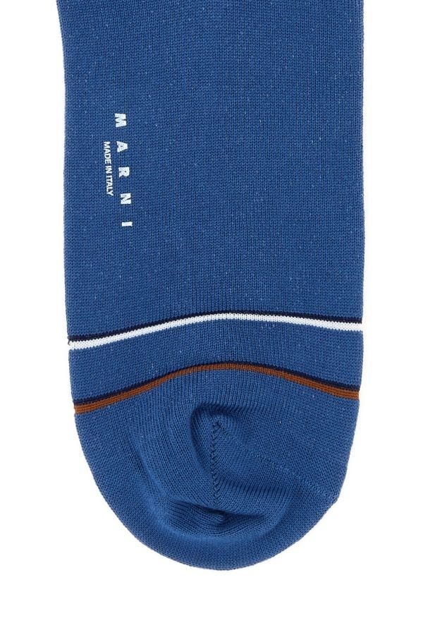 Blue cotton blend socks - 2