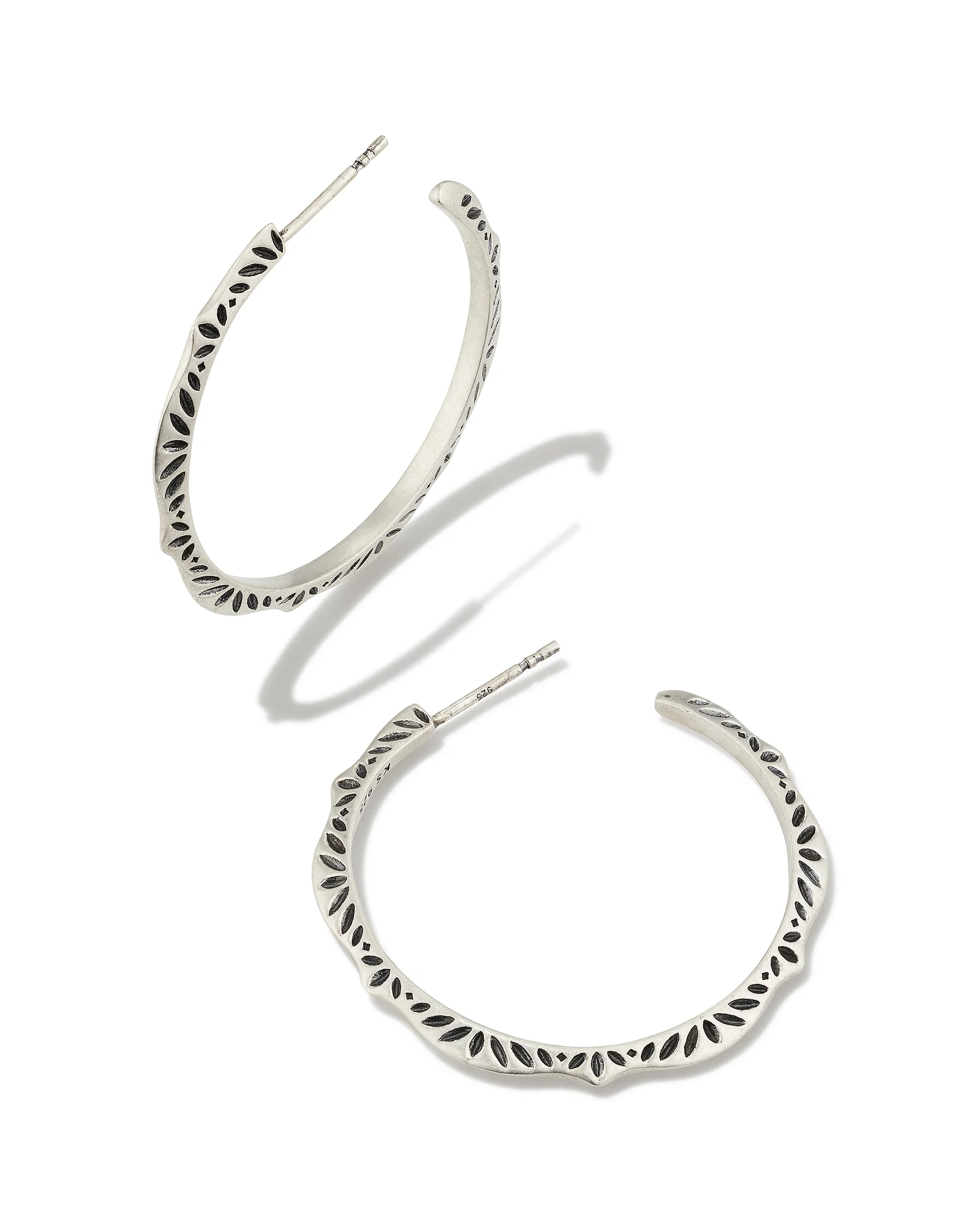 Sophee Hoop Earrings in Oxidized Sterling Silver - 1
