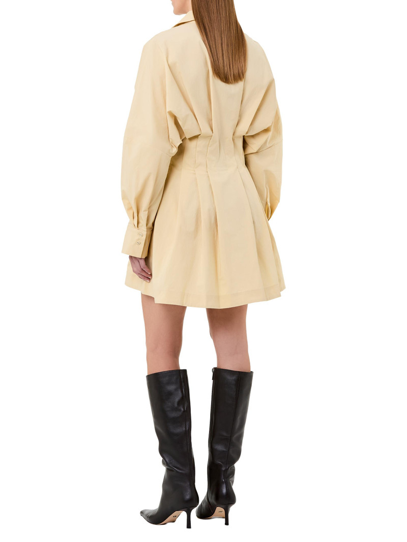 Women's Fabienne Pleated Mini Shirtdress - Butter 4