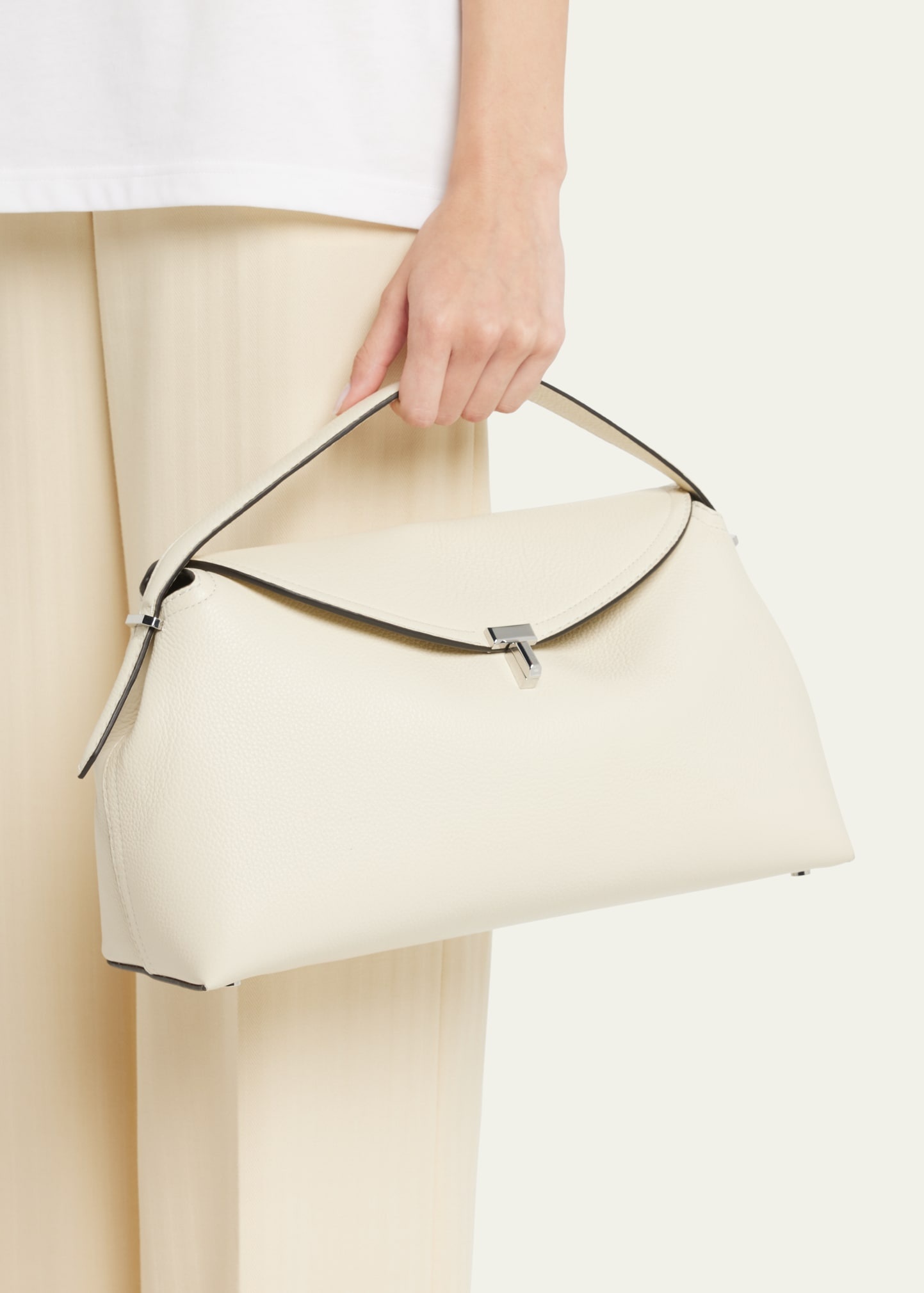 T-Lock Leather Top-Handle Bag - 2
